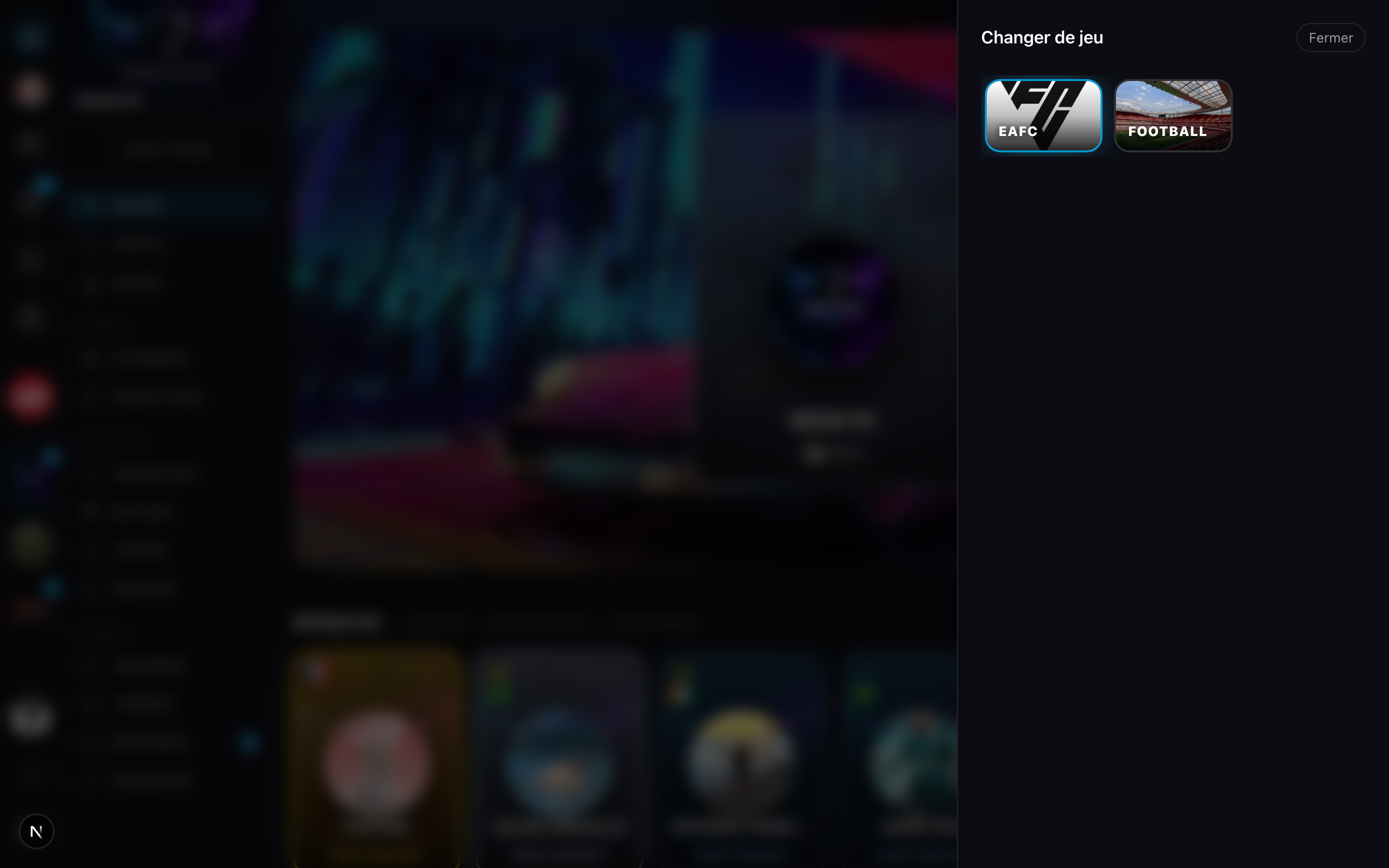 The edition selector opened from the sidebar