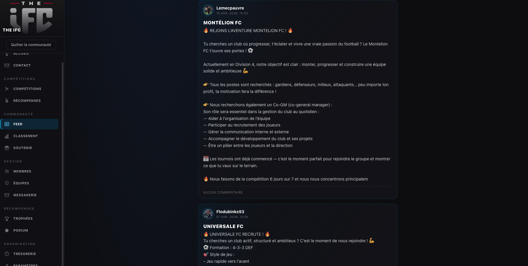 An organization's feed